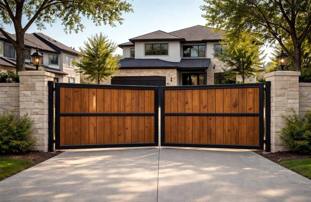 Wooden Double Swing Gates