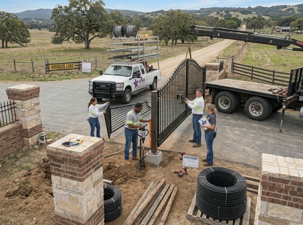New gate installation crew in Austin, TX